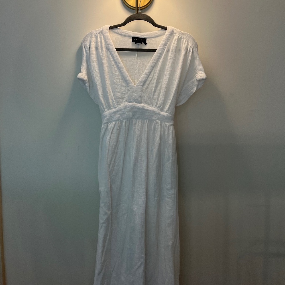 HATCH The Carolina Dress White Gauze Dress